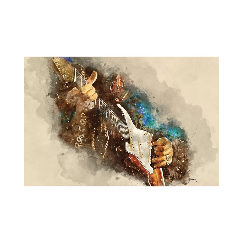 Jimi's Electric Guitar - Wrapped Canvas Print, 101.6 cm H x 66.04 cm W x 3.175 cm D