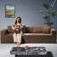 3 Seater Corduroy Sofa-471529774