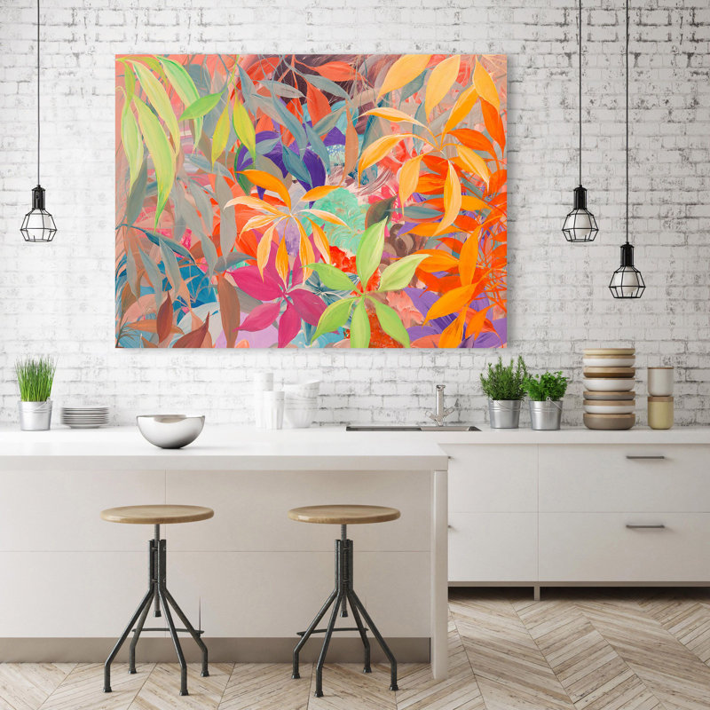 Colourful Jungle by Italo Corrado - Wrapped Canvas Painting, 60cm H x 80cm W  x 4cm D