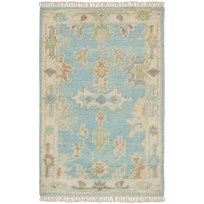 Nourison Tieka 2' x 3' Blue Multicolor Vintage Indoor Rug, Rectangle 2' x 3'