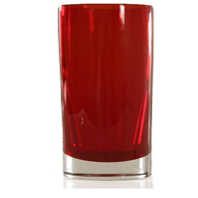 Red 10.25"" Indoor / Outdoor Glass Table Vase -  Novica, 126461