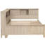 Lit de jour en bois pleine grandeur avec tablette de rangement et 3 tiroirs, apparence de lait blanc antique, solide pour une durabilité accrue-1846694857