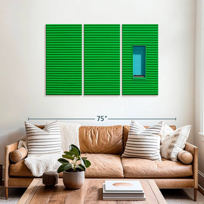 Immeuble vert vif, H 36 po x l 57 po