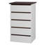 Commode 5 tiroirs pour la chambre à coucher, commode de garde-robe moderne et commode avec rangement couleur noyer