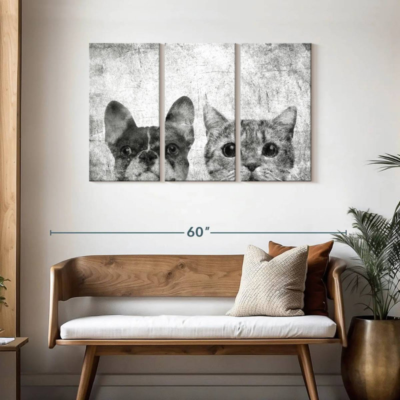 Brampt Pets Black And White, 28" H x 45" W