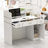 Rectangle Solid + Manufactured Wood Reception Desk with Filing Cabinet
