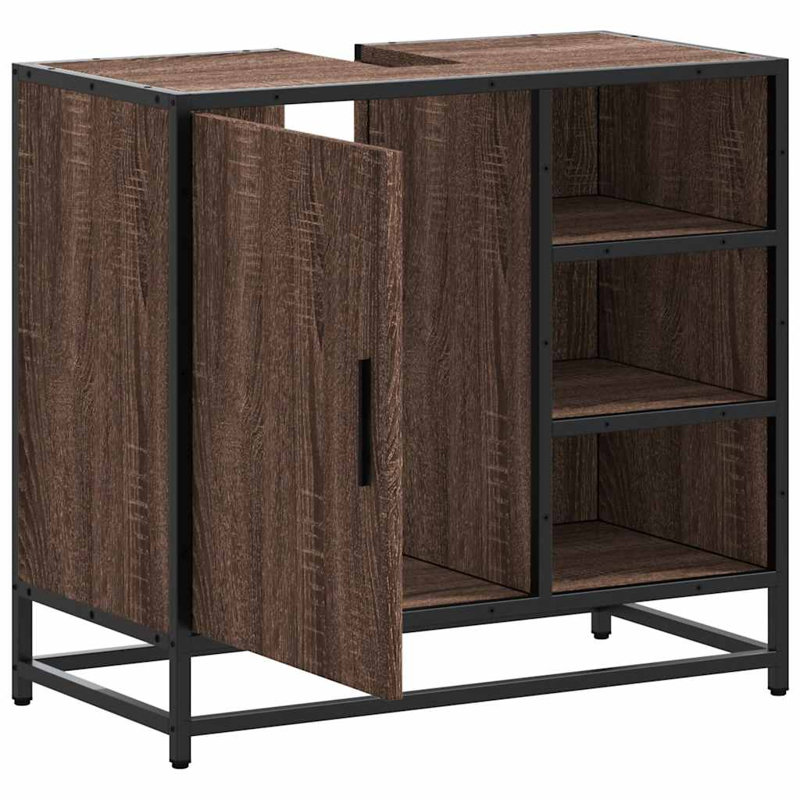 Anabeli Bathroom Cabinet, Brown Oak