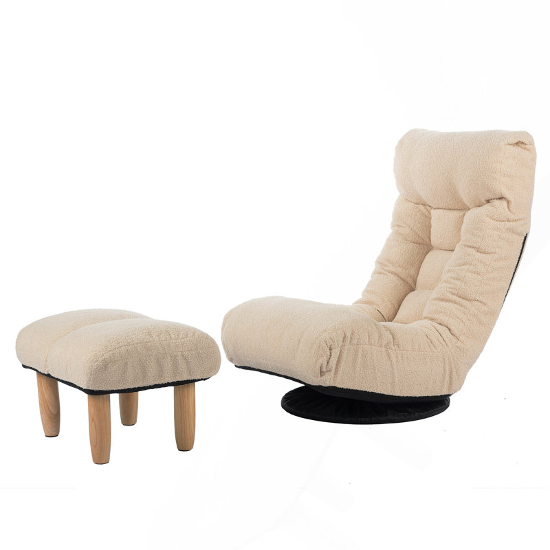 Canapé simple inclinable Fauteuil japonais Tatami, Coton blanc