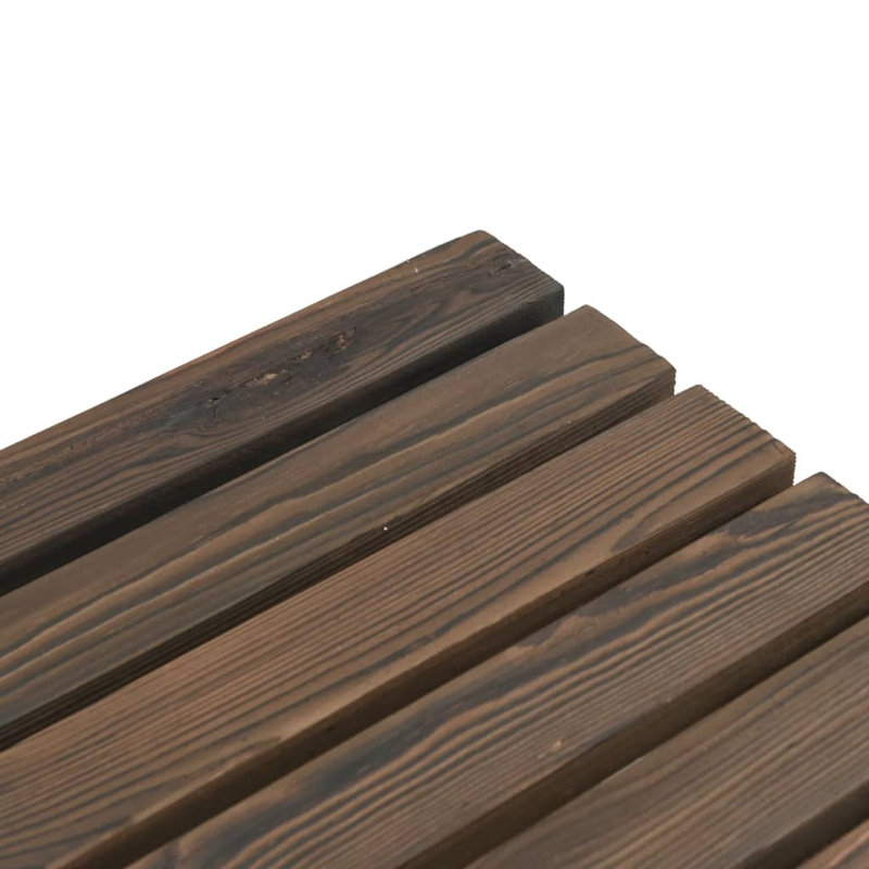 Reinold Solid Wood Outdoor Bench, Dark Brown