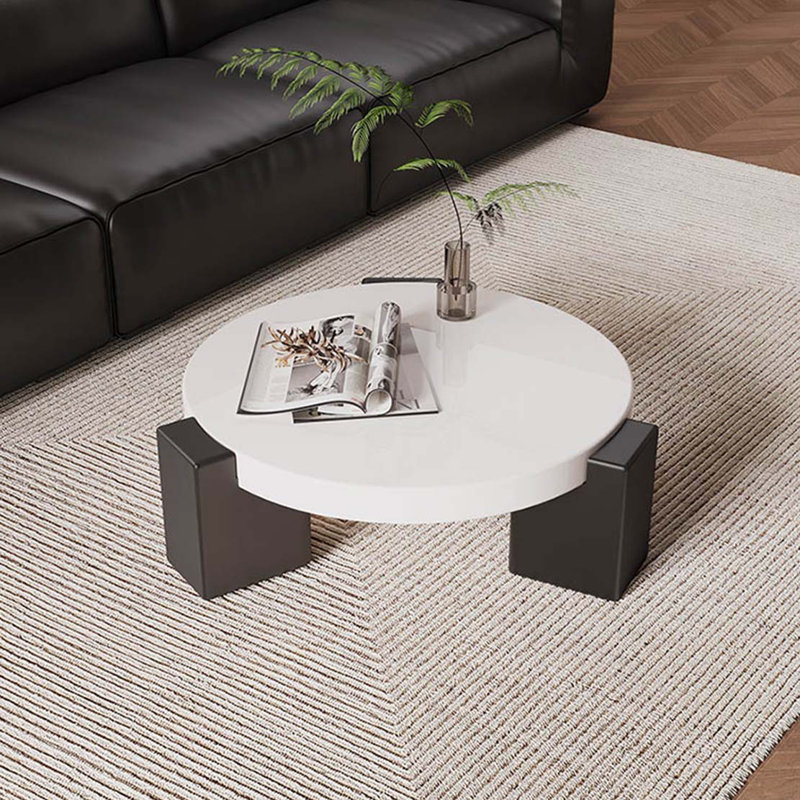 Table basse ronde de style crème