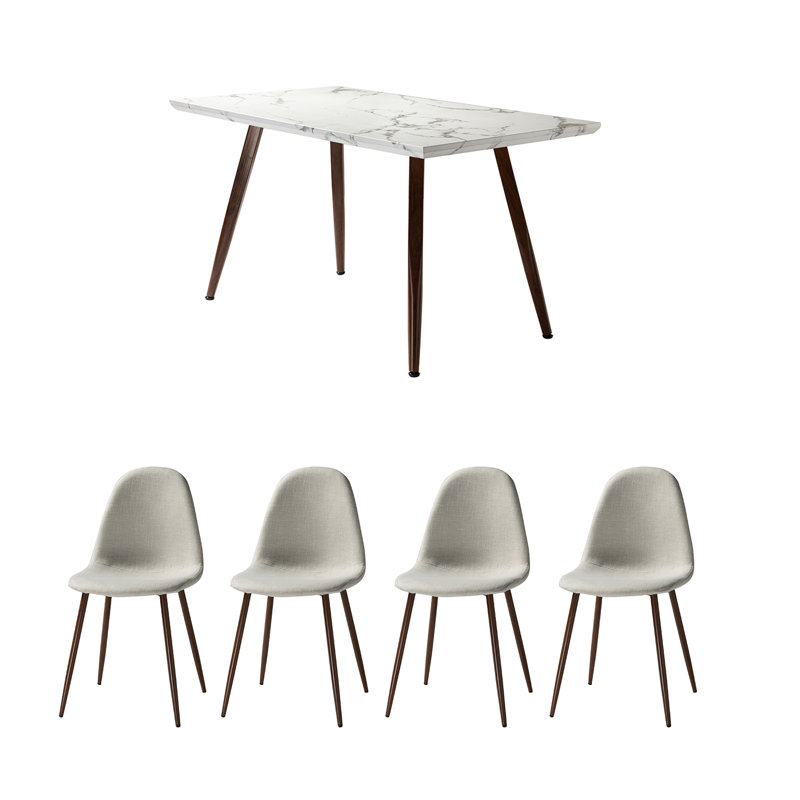 Ensemble repas pour 4 personnes Ogilvie, Beige