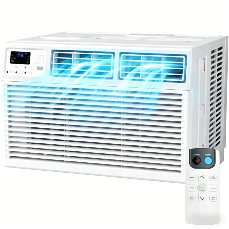 10,000 Btu Window Ac,Cools 450 Sq.ft, 6-In-1 Modes, Remote Control, Easy Install & Energy Saving, White