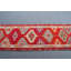 Tapis kilim en laine rouge 30,3 x 133,9 pouces