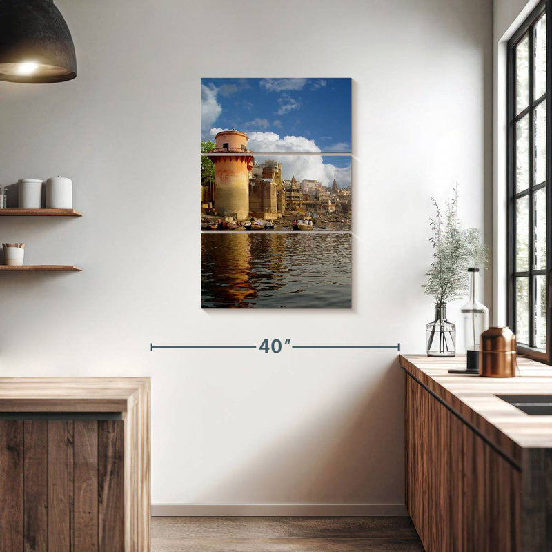 Masam Ganges River Ghat, H 38 po x l 24 po