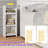 Sherell 57'' Farmhouse King Size Bed Frame with Non-Heating Fireplace&LED Light&4 Drawers,White-2126861122-2126861120
