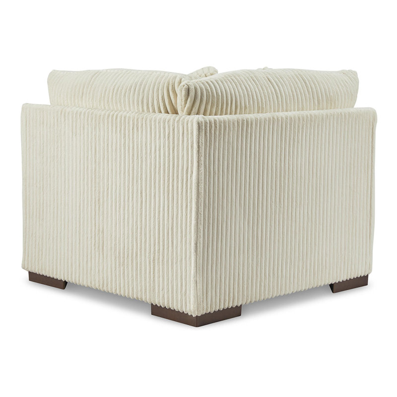 Lindyn 4-Piece Sectional With Chaise, White Polyester