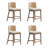 Bohemian Upholstered Bar Stool With Seagrass Back-621320812