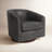 Bennett Genuine Leather Swivel Barrel Chair-971447689