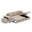 Canapé modulaire réversible moderne en L à 3 places, canapé-lit escamotable avec méridienne de rangement et 2 tabourets-115750851