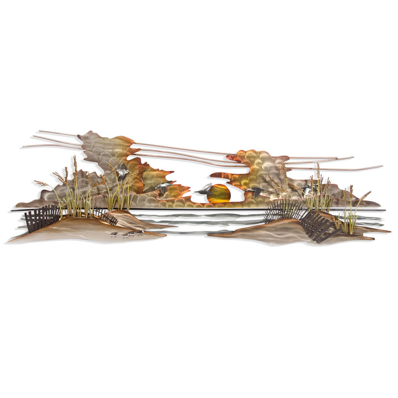 Handmade Coastal Landscape & Nature Wall Decor on Metal