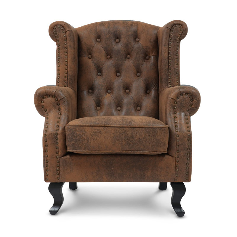 Hansen Balmoral Wingback Chair, Brown