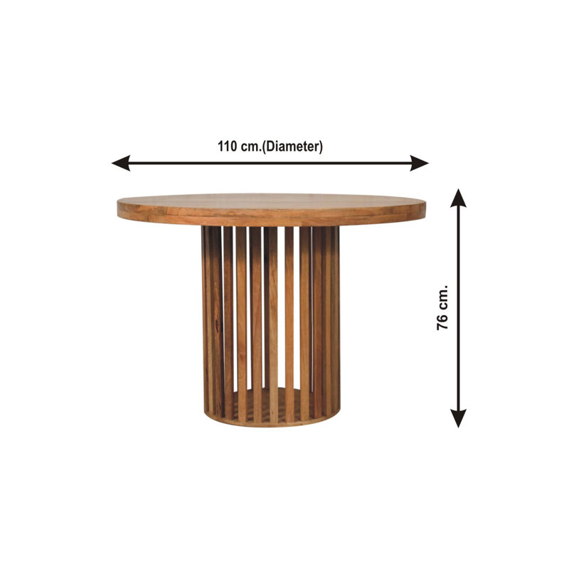 Keokee Round Solid Wood Dining Table