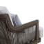Chaise de patio en métal et polyester avec coussins décoratifs Ludovic, brun