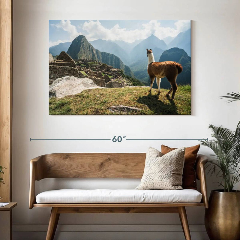 Rama lama et Machu Picchu, H 32 po x l 48 po