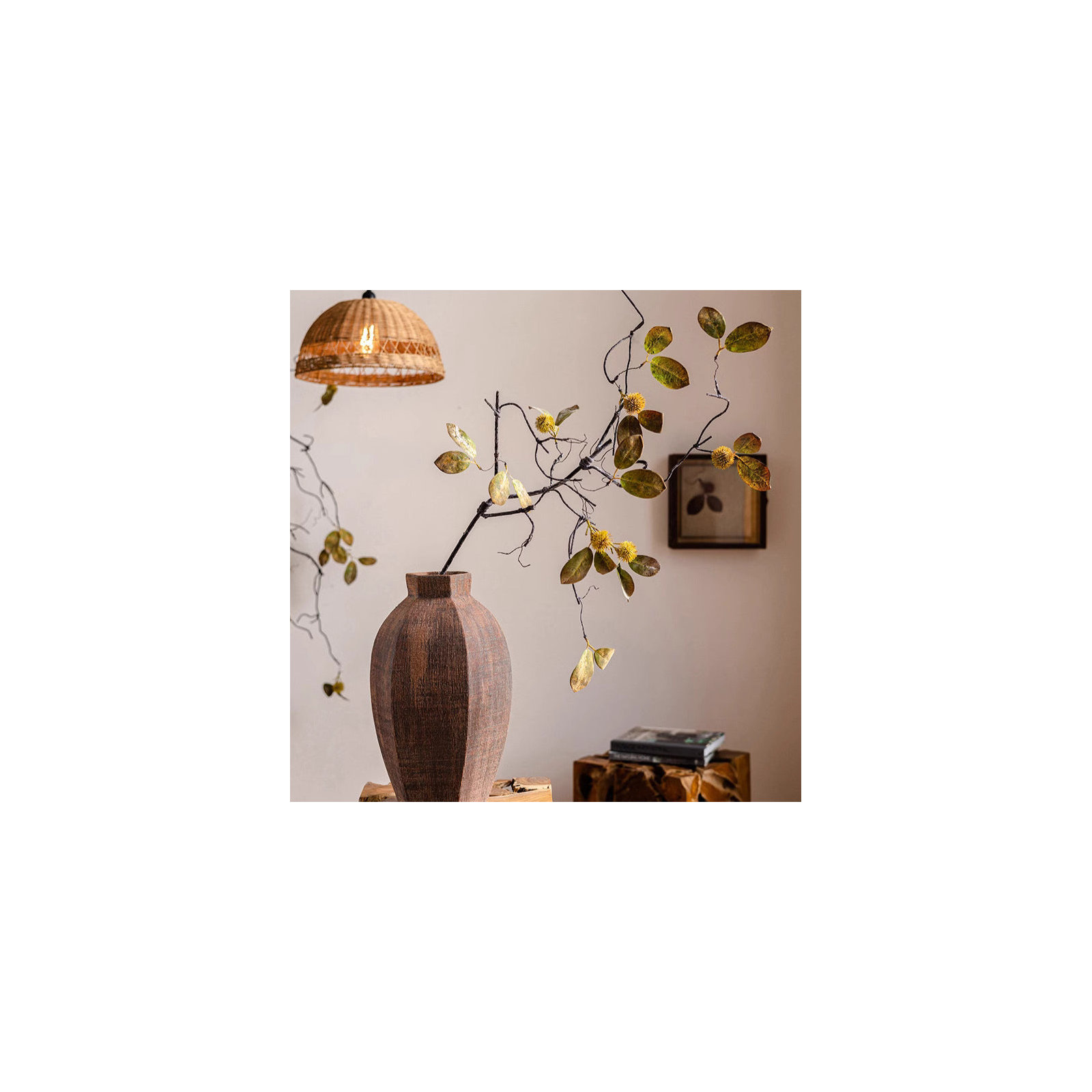 Chestnut Leaf Brach Stem 44.5" Tall, Green