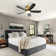 42 Inch Flush Mount Ceiling Fans With LED Light 22W And Remote Control 5 ABS Fan Blades For Bedroom Patio