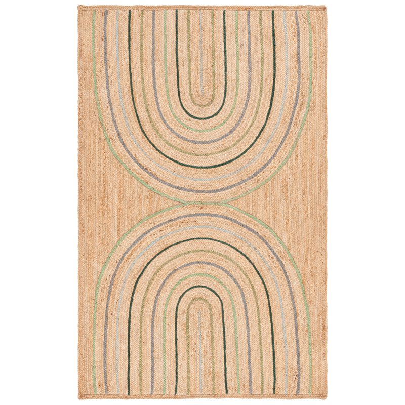 Natural Fiber Flat Weave Jute Pile Rug, Rectangle 3' x 5'