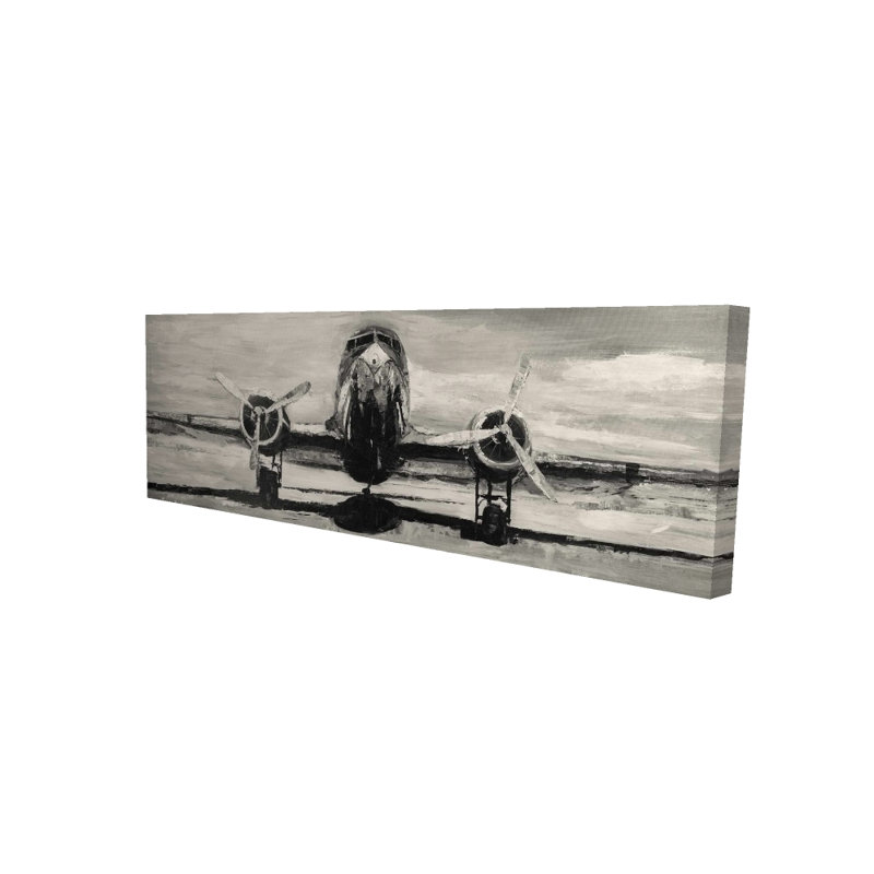 Toile d'aviation industrielle blanche - Sépia avion