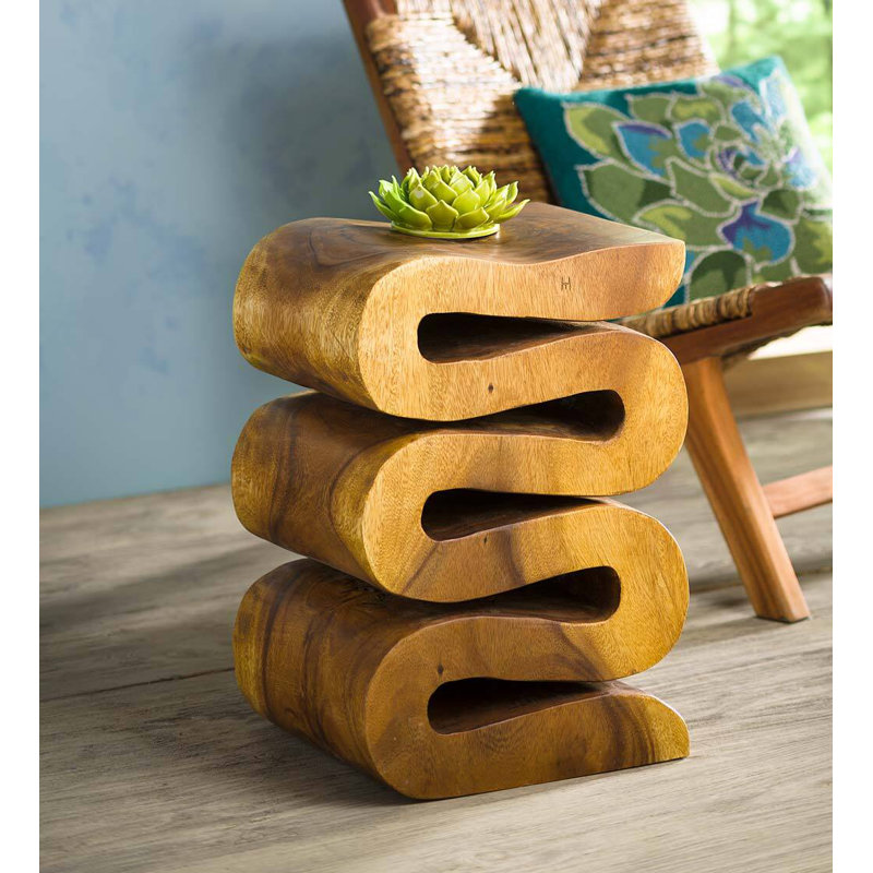 Tabouret décoratif en bois massif Drazen