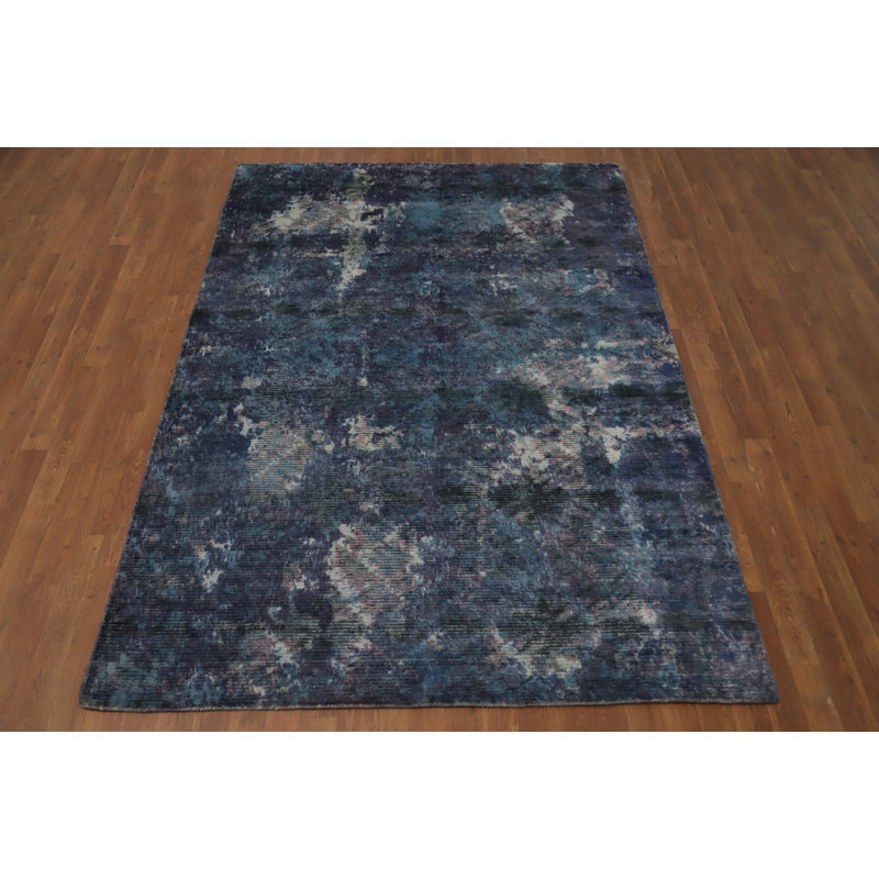 Distressed Look Abstract Oriental Area Rug 5x8