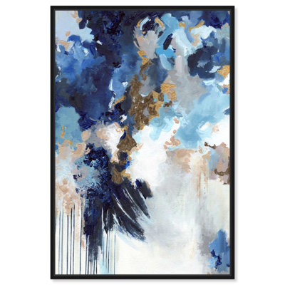 «Midnight Blues Canvas Coastal Abstract» par Art Remedy