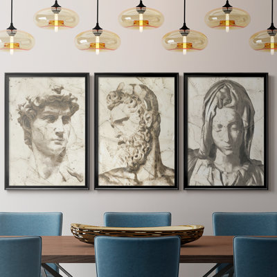 Classical Study I - Toile tendue avec châssis sur mesure - 3 pièces