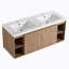 Meuble-lavabo double 47,25 po avec plateau en résine Hazlie