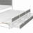 Emenie Queen Size Metal Canopy Platform Bed with Twin Size Trundle and 3 Drawers-1083768285