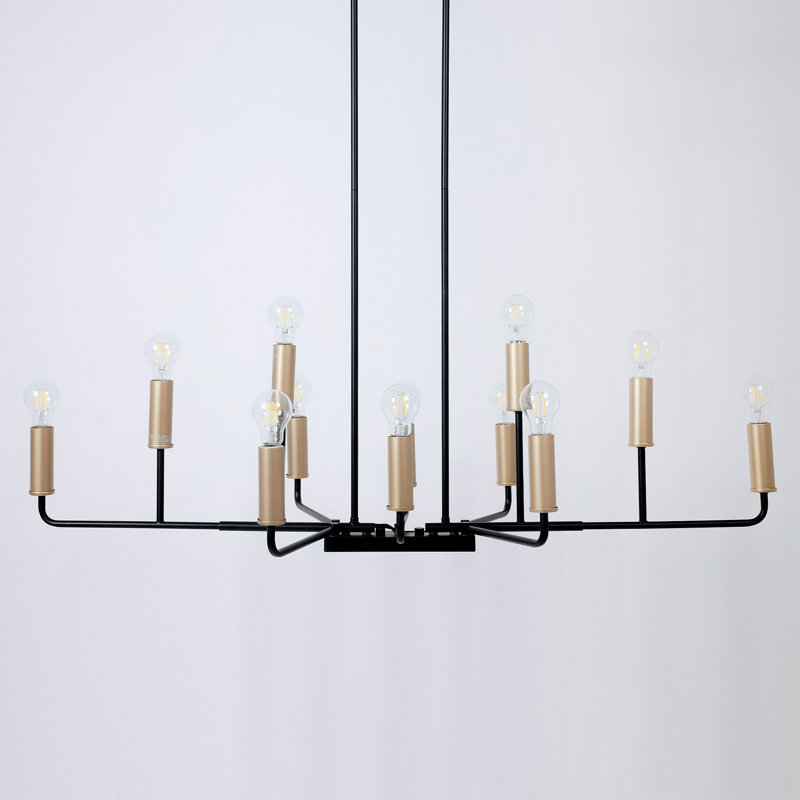 12-Light Modern Linear Pendant For Kitchen Island