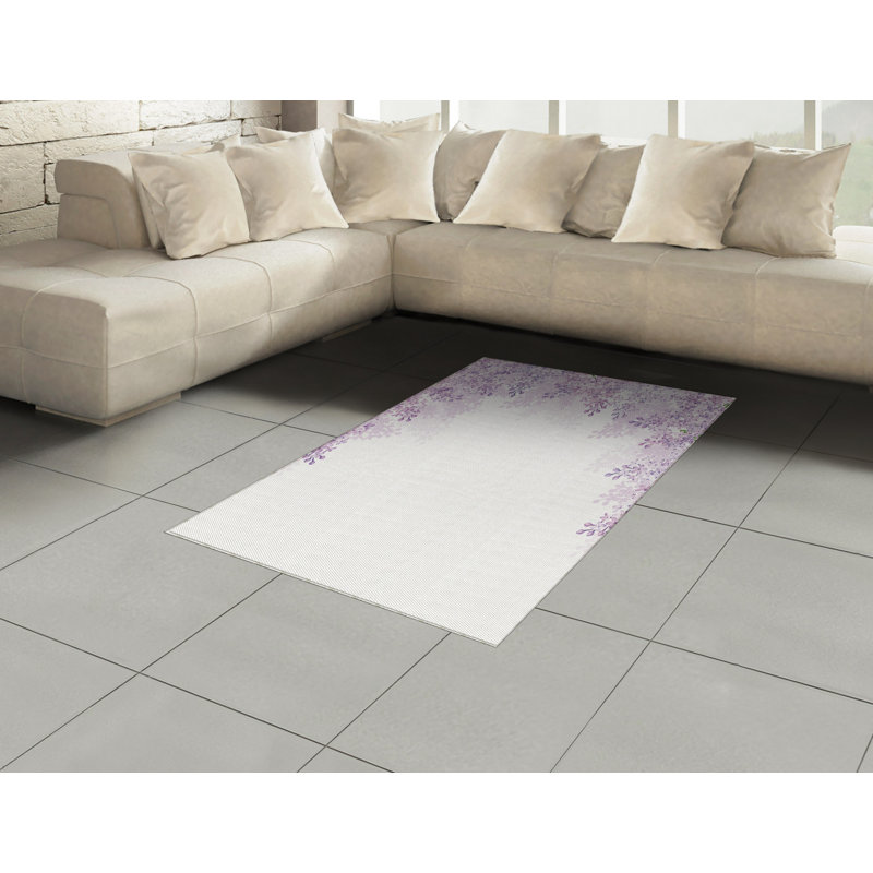 Flower High Density Long Fiber Poly Threads Decorative Area Rug Carpet, Rectangle 4' x 5'8"
