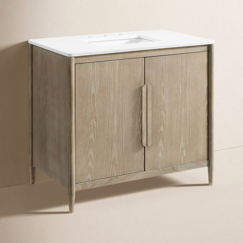 Alsup 36" Single Vanity With Quartz Countertop