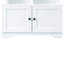 Armoire de salle de bain large - 4 portes blanches