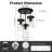 3-Light Flush Mount Ceiling Light With Water Glass, 3.9" Wide, E26 Base-1003406894