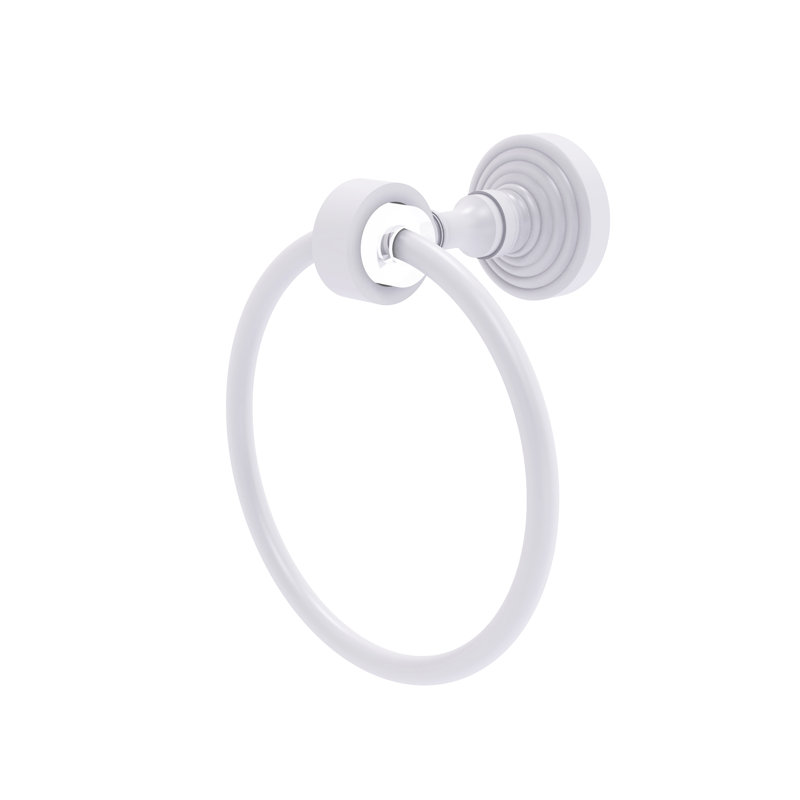Pacific Beach Towel Ring, Matte White