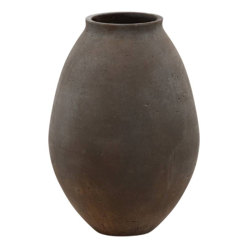 Charon Vase, 13.4" H x 11" W x 11" D, Brown