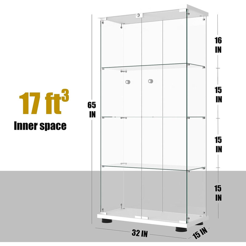 Vitrine polyvalente en verre trempé de style moderne pour la décoration intérieure
