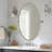  Tilting Oval Bathroom Vanity Wall Mirror | Adjustable Pivot Stainless Steel Frame-464012385-464012389