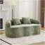 Canapé courbé vert avec accoudoir rond, canapé à compression avec 2 coussins, canapé pour petit espace, salon, chambre à coucher, sans assemblage-709501110