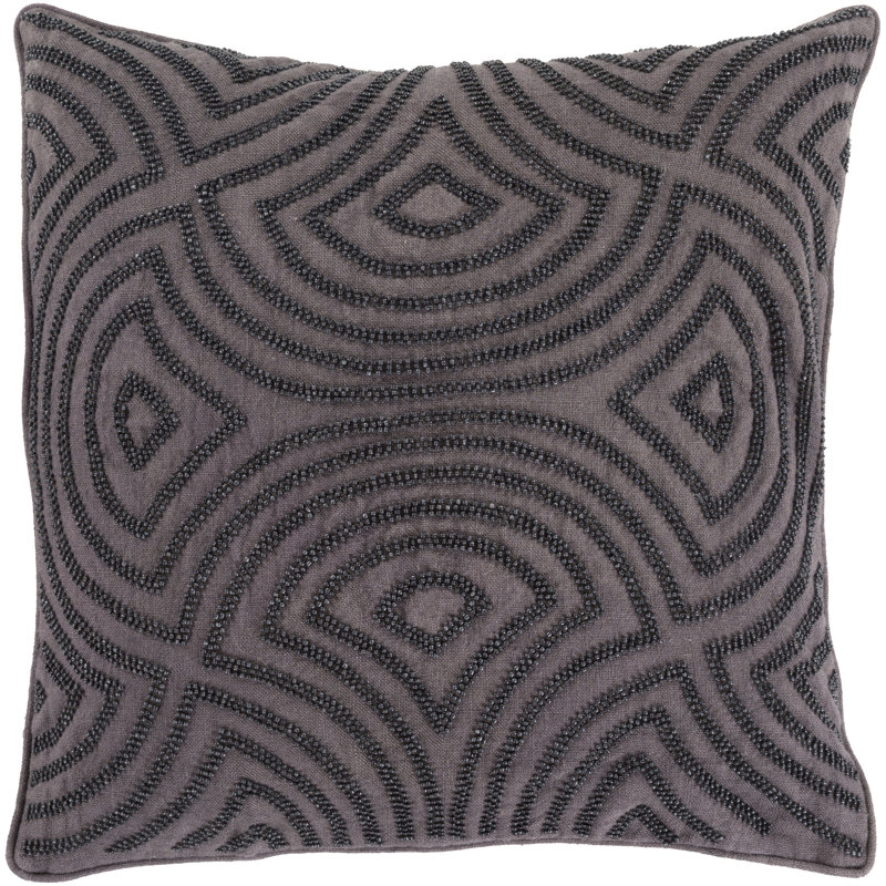 Skinny Dip Geometric Throw Pillow, 18" x 18", Black/Gray, Pillow Cover Only - No Insert
