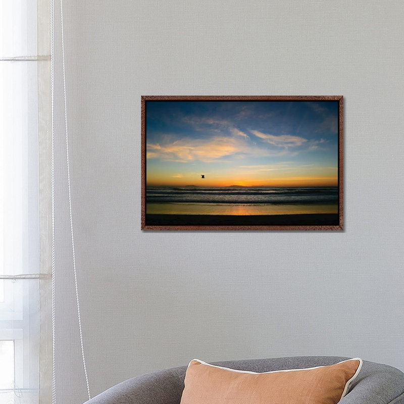 Winter Sunset 1 Piece Wall Art on Canvas, 66.04 cm H x 45.72 cm W, Classic Wood Framed